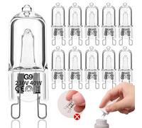 Ampoule G9 10pcs 40W 230V 2900K 480LM Dimmable Warm White G9 ampoule halogène Convient pour les ampoule four, les lampes de plafond,les lampes murales, l'éclairage d'armoire et ainsi de suite.