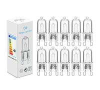 Ampoule G9 10pcs 40W 230V 2900K 480LM Dimmable Warm White G9 ampoule halogène Convient pour les ampoule four, les lampes de plafond,les lampes murales, l'éclairage d'armoire et ainsi de suite.