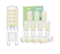 Ampoule G9 LED 5W - 12Pcs, Équivalen 50W Halogène, Blanc Froid 6000K, 500LM CRI 80 AC 220-240V, Non Dimmable Sans Scintillement, G9 Standard Base Céramique, Économie Ampoules, pour Chambre Salon