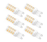 Ampoule G9 LED 5W Blanc Neutre 4000K, 450LM, AC 220V, Culot G9 40W 50W Halogène Équivalent, LED Lampe pour Applique Murale Intérieur, Lustre, non-dimmable, lot de 6