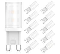 Ampoule G9 LED Blanc Chaud 2700K 220-240V 2W, équivalen 20W 25W 28W halogène, CRI 85,Économie d'énergie, Base en céramique, Culot G9 Standard, 10Pcs