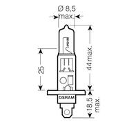 Ampoule OSRAM Cool Bleu Intense h1 12v/55w-x1 pour Moto Rechange Cyclomoteur
