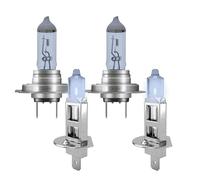 Ampoule H1 et H7 100W, VisionWhite 5500K Blanc Jour Lot 4, Phare et Feux Homologuée 12V