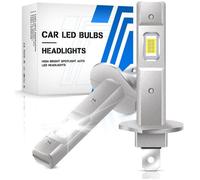 Ampoule H1 LED,Améliorer 100W 22000LM 6000K Blanc Froid 400% Super Bright LED H1,Kit De Conversion de Voiture,2 Ampoules H1