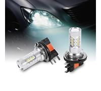 Ampoule H15 LED, Qiilu 2 pcs 80W H15 Phares Avant Blanc LED Ampoules pour feux de signalisation, des phares avant, des phares, des feux de jour, des antibrouillards