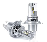 Ampoule H4 LED, 6500K Blanc pour Voiture de 12V-24V Hi/Lo Beam Kit d'ampoule Phare de Conversion. (2 Pcs) (Garantie de 2 Ans)