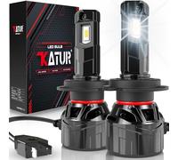 Ampoule H7 LED 120W 30000LM, KATUR 700% Luminosité Ampoule LED H7 6000K Blanc Xénon Plug and Play Taille Mini 1:1 Ampoules H7 LED Voiture, Lot de 2