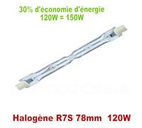 Ampoule halogène - Economique - R7S J78 - 120W - Blanc chaud - Dimmable