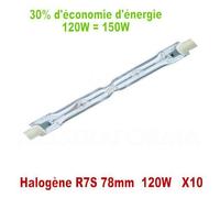 Ampoule halogène - GSC - R7S J78 - 120W - Blanc chaud - Classe C