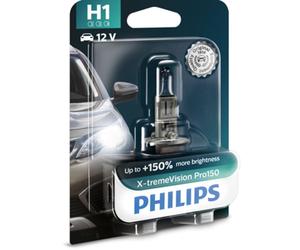 Ampoule halogène PHILIPS H1 X-tremeVision Pro150 12V, 55W, 1 pièce