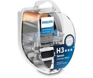 Ampoule halogène PHILIPS H3 Master Duty Blue Vision 24V/70W, 2 pièce