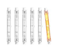 Ampoule Halogène R7S 118MM 300W Dimmable, 220-240V, 4500LM Blanc Chaud 2700K, Projecteur Halogene Linéaire J118 R7S pour Plafonniers, Éclairage Paysager, Lumière de Travail de Sécurité, 5 pièces