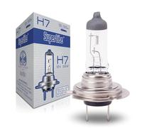 Ampoule halogène Superlite H7 12V 55W pour les phares principaux de la gamme Night Vision. Homologation E1 R37/03 et certification RoHs et CE. Durabilité et luminosité exceptionnelles.