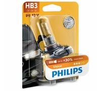 Philips Vision HB3 Ampoule De Phare Avant, plus 30% De Luminosité, Blister De 1