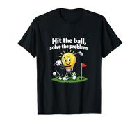 Ampoule Humoristique de Golf avec Inscription « Hit The Ball Solve The Problem » T-Shirt