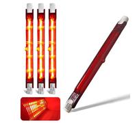Ampoule Infrarouge 200W, Ampoule Lampe Chauffante R7s 200W 118mm, Lampe Halogène Infrarouge Dimmable, 230V Tubes Quartz Rubis pour Chauffage Heatmaster U3, Tubes de Patio 200LM, 10mm Ø, Paquet de 4