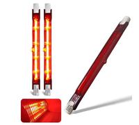 Ampoule Infrarouge 200W, Ampoule Lampe Chauffante R7s 200W 118mm, Lampe Halogène Infrarouge Dimmable, 230V Tubes Quartz Rubis pour Chauffage Heatmaster U3, Tubes de Patio 200LM, 10mm Ø, Paquet de 3