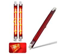 Ampoule Infrarouge 300W, Ampoule Chauffante Rubis 118mm, Lampe Halogène Infrarouge Dimmable, 240V Tubes Halogène Quartz R7s 300Lm, Lampe Quartz R7s pour Chauffage Heatmaster U3, 10mm Ø, Paquet de 3