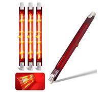 Ampoule Infrarouge 300W, Ampoule Chauffante Rubis 118mm, Lampe Halogène Infrarouge Dimmable, 240V Tubes Halogène Quartz R7s 300Lm, Lampe Quartz R7s pour Chauffage Heatmaster U3, 10mm Ø, Paquet de 4