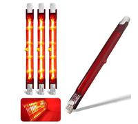 Ampoule Infrarouge 500W, Ampoule Lampe Chauffante R7s 500W 118mm, Lampe Halogène Infrarouge Dimmable, 230V Tubes Quartz Rubis pour Chauffage Heatmaster U3, Tubes de Patio 500LM, 10mm Ø, Paquet de 4