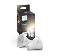 Ampoule intelligente LED Philips Hue, BT, Blanc, GU10, 4,2 W, 2 pièces