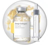 Ampoule Intensive aux Peptides de Soie, Sérum Anti-Âge Coréen pour Femme, Sérum Visage Intense aux Peptides de Collagène, Hydratation et Éclat, pour une Peau d'Aspect Jeune