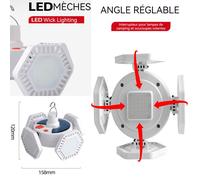 Ampoule ipx4 15,8x12cm lampe de camping solaire à led avec 5 modes d'éclairage - Roame - et télécommande ampoule de camping à quat