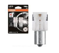 AMPOULE/LAMPE A LED 12V 1.4W CULOT BA15s ECLAIRAGE ROUGE NORME P21W LEDRIVING (CLIGNOTANT OU STOP) (BLISTER DE 2) -OSRAM-
