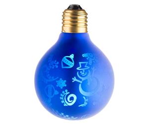 Ampoule Lampe Déco Neige et Bleu G80 E27 - Bleu