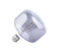Ampoule large LED en verre noir mat, E27, filament décoratif - Zuiver, Hazy - H14 cm