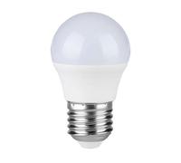 Ampoule LED 3,7 watts 320 lumens ampoule blanc chaud lampe douille E27, plastique blanc, DxH 4,5x8 cm