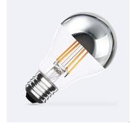TechBrey Ampoule LED 8W Filament LED E27 800 lm A60 Dimmable Chrome Reflect Blanc Chaud 2200K blanc