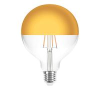 Ampoule LED à filament Globe G125 8 W = 60 W E27 Miroir tête doré 840 lm extra blanc chaud 2200 K rétro nostalgie