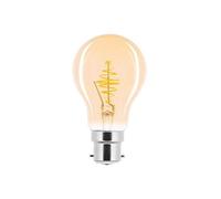 Ampoule LED à filament spiralé - 2,5 W - Or - Extra blanc chaud - 2 000 K (ampoule poire B22, 1 pièce)