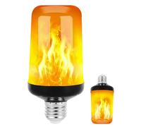 Ampoule LED À Flamme E27 5W - 4 Modes D'éclairage, Vacillante, Effet De Flamme - Lampe D'ambiance Décorative Intérieure/Extérieure Pour Fête De Noël