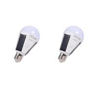 Ampoule LED à Panneau Solaire, 2 Pièces, Ampoule Solaire Portable D'urgence, Lampe D'urgence pour Intérieur et Extérieur, Randonnée Camping (12W)