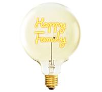 Ampoule LED à poser E27 Message in the Bulb Happy Family Jaune 2,5 W
