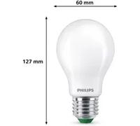 Philips ampoule LED Ultra Efficient Classe A, 75W, culot E27, blanc froid 4000K, dépolie