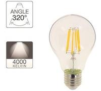 Ampoule À Filament Led A65, Culot E27, 7,8w Cons. (75w Eq.), Lumière Blanc Neutre Multicolore