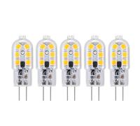 Ampoule LED Aiweisi G4, ampoules à culot de base JC à deux broches, équivalent ampoule halogène 20W, AC/DC 12 Volt, blanc chaud 3000K, pack de 5 [classe énergétique A +]