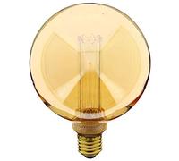 Ampoule led - Ampoule a led - Ampoule leds - Ampoule led lumière blanche - Ampoule Led Déco Hologramme Globe Verre Ambre - Culot E27 - Blanc Chaud - RFDHE200B125S Xanlite