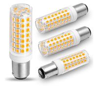 Ampoule LED B15D 6W Dimmable Remplacement de l'ampoule halogène Osram Halolux Ceram 60W B15D, pas de scintillement, 230V, 600 lumens, blanc chaud 3000K, angle de rayonnement de 360°, pack de 4