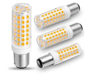 Ampoule LED B15D 6W Dimmable Remplacement de l'ampoule halogène Osram Halolux Ceram 60W B15D, pas de scintillement, 230V, 600 lumens, blanc chaud 3000K, angle de rayonnement de 360°, pack de 4