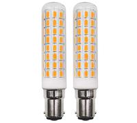 Ampoule LED B15D AC 230V SBC baïonnette 7,5W correspond à des ampoules halogènes 70W-120W blanc chaud 3000K sans scintillement verre clair non dimmable applique de couloir,liseuse en laiton (lot de 2)