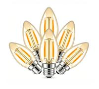 Ampoule LED B22 à baïonnette 2.5W Blanc Chaud 2700K équivalent 25W Angle de faisceau 360° Économie d'énergie IRC ≥ 80 Non dimmable pour Salon Chambre Cuisine Lustre(6 Pack)
