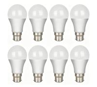 Ampoule LED B22 Blanc Chaud 3000K 5W (Équivalent 50W) Sans Scintillement Économie d'Énergie Non Dimmable pour Salon Plafonnier Ventilateur de Plafond(8 Pack)