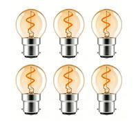 Ampoule LED B22 Dimmable 1.5W Équivalent 15W Blanc Chaud 2200K Sans Scintillement Économie D'énergie De Vie Longue Durée De Vie Pour Lampe De Table Suspension(6 Pack)