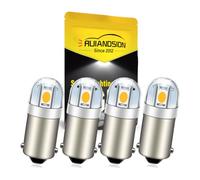 Ampoule LED BA9S 24V blanc chaud pour tableau de bord,non polaire, 4 pièces | Ruiandsion Ampoule de remplacement 24V,idéale pour l'éclairage des panneaux de commande et des interrupteurs sur les bus
