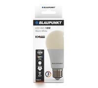 Ampoule LED Blaupunkt A65, lampe LED, culot à vis E27, 18W, remplace ampoule 180W, blanc chaud 2700K, lumière jaune, Intensité non variable, 1980 lumens, intérieur extérieur, 1 pièce (lot de 1)