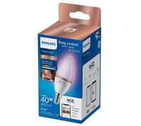 Ampoule LED bougie connectée PHILIPS - WIZ - EyeComfort - multicolore - 4,9W - 470 lumens - E14 - 93208